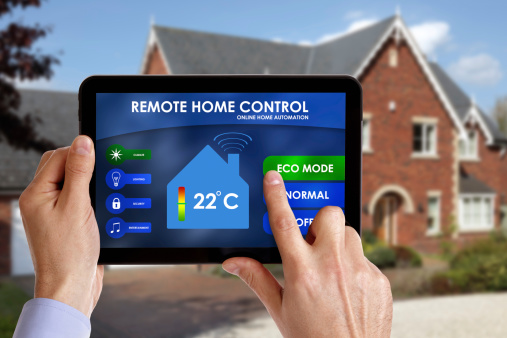 Home automation system stock photo