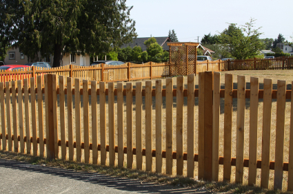 wood picket privacy fence
