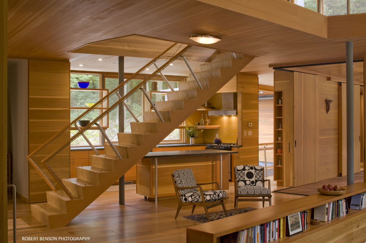 Stairway inside the Kent House by Gray Organschi Architecture