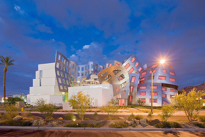 Exterior of Frank Gehry's Cleveland Clinic Lou Ruvo Center for Brain Health