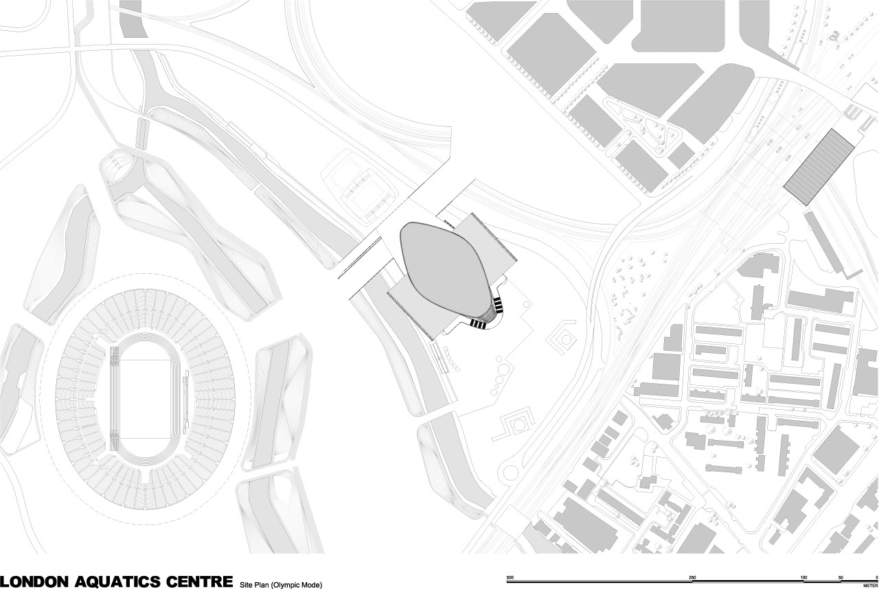 London 2012 Aquatics Centre Zaha Hadid Site Plan