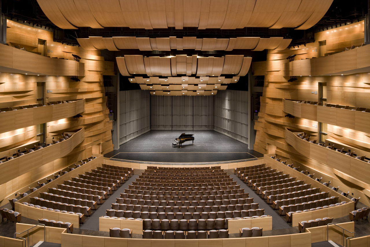Grand Hall of the Valley Performing Arts Center by HGA Architects