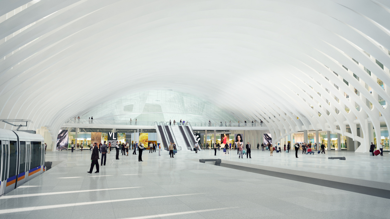 Santiago Calatrava's Denver International Airport Terminal interior rendering