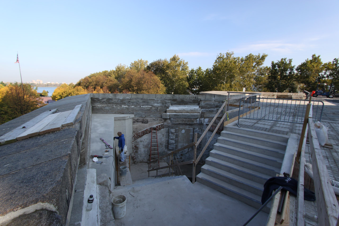 New Egress Stairs from Terreplein Reveal Old Fort Hood Walls