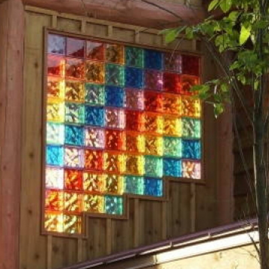 5 Hot Projects with Colored Glass Block Windows, Walls & Showers